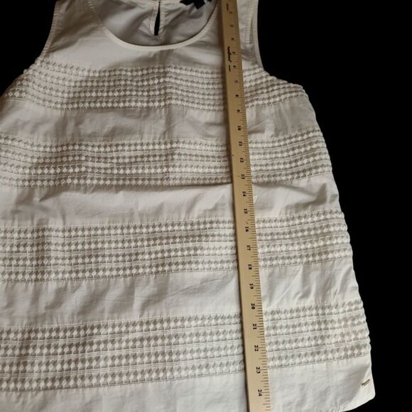 Tommy Hilfiger sz M 100% cotton tunic top with crocheted front - Picture 5 of 12